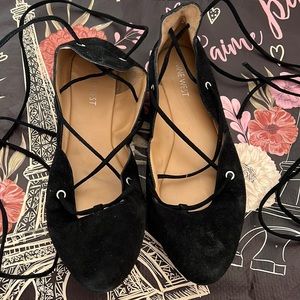 Nine West Lace Up Ballet Flats